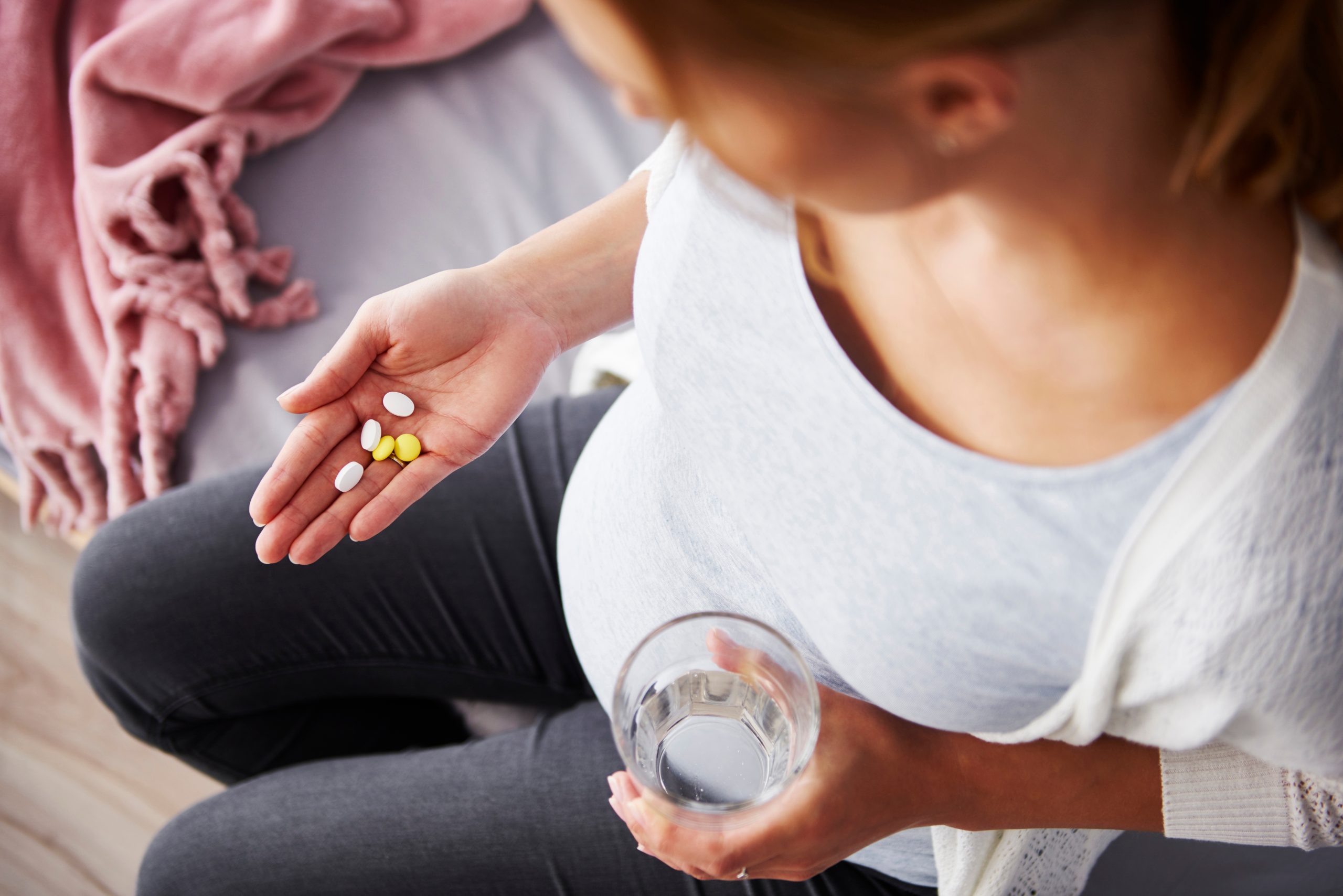 Pregnant Woman with Supplements